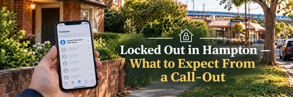 Locked out in Hampton and contacting a locksmith for a call-out