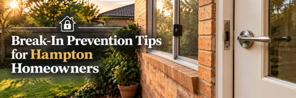 Break-in prevention tips for Hampton homeowners and home security